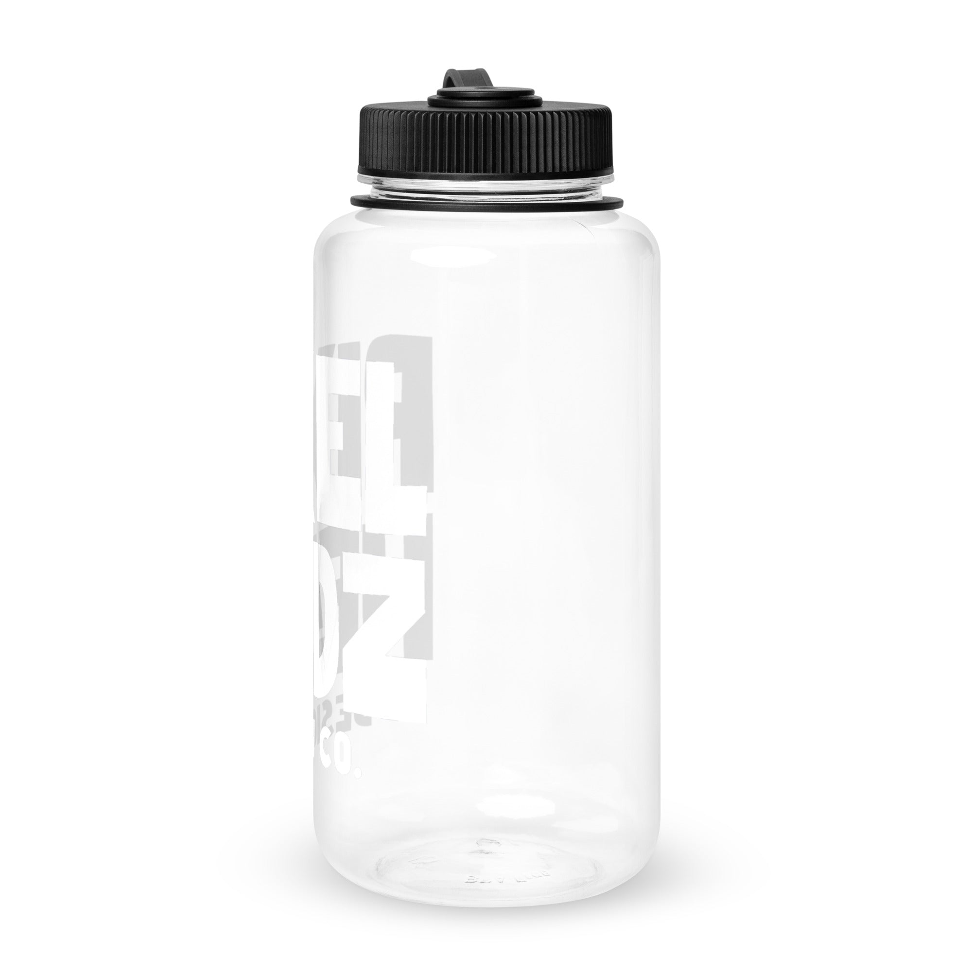 Wide mouth plastic water bottle
